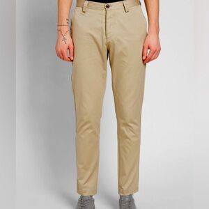 WINGS + HORNS Sz 30 Tokyo Khaki Chino Ankle Length Tapered Leg Trousers Pants